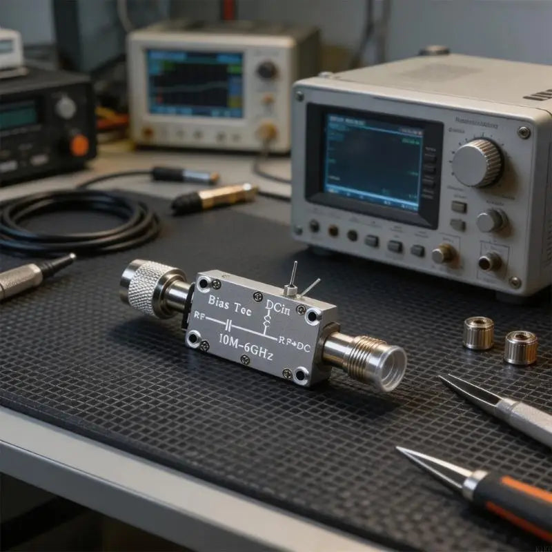 N-Type Bias Tees 10MHz to 6GHz Inlines Injectors, N Connector Power Injectors with Top Input Terminals for Broadband Feed K1KF Quake CN