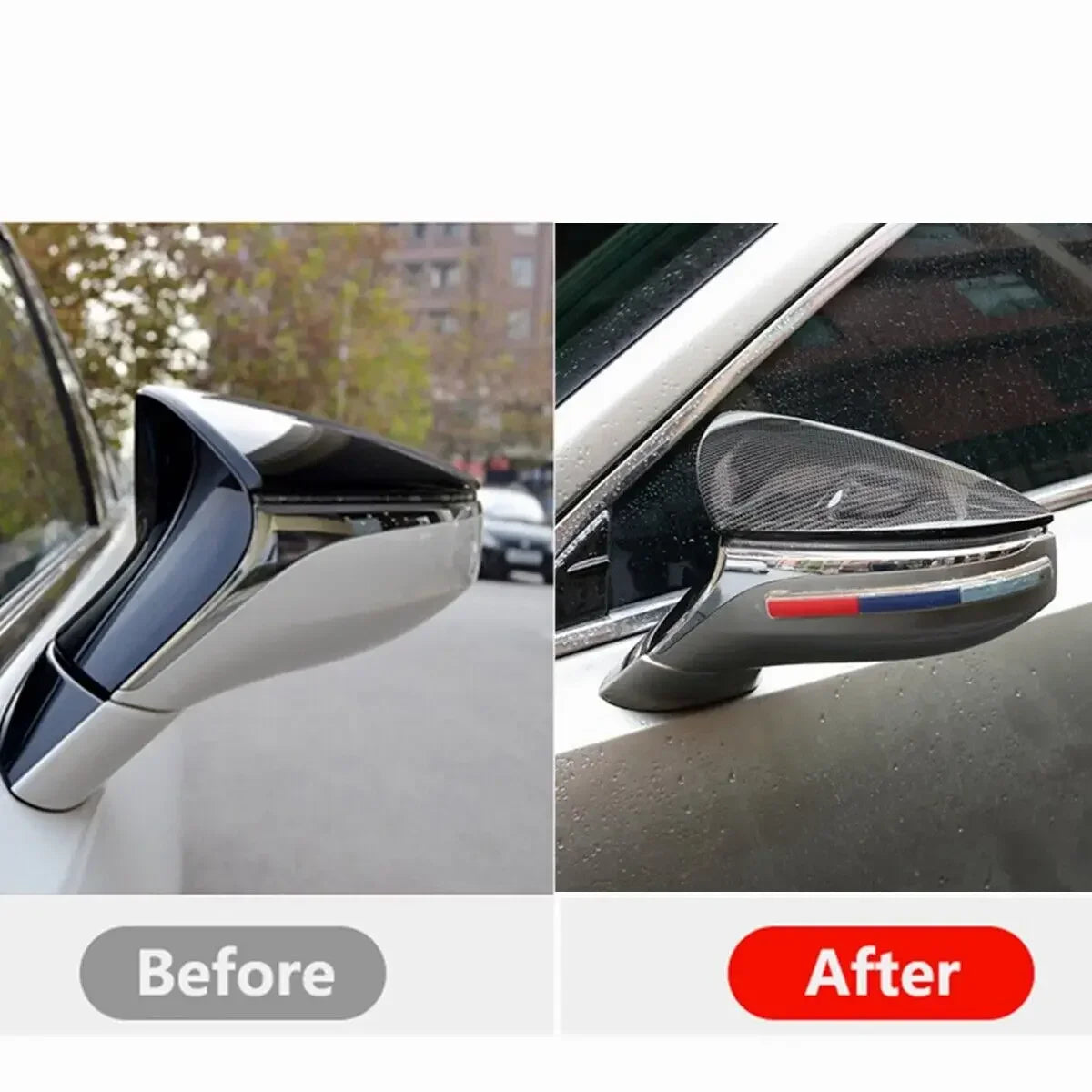 For Lexus ES IS LS LC RC UX 2020 2021 Car Replace Rearview Side Mirror Cover Wing Cap Exterior Door Rear View Case Trim Carbon Quake