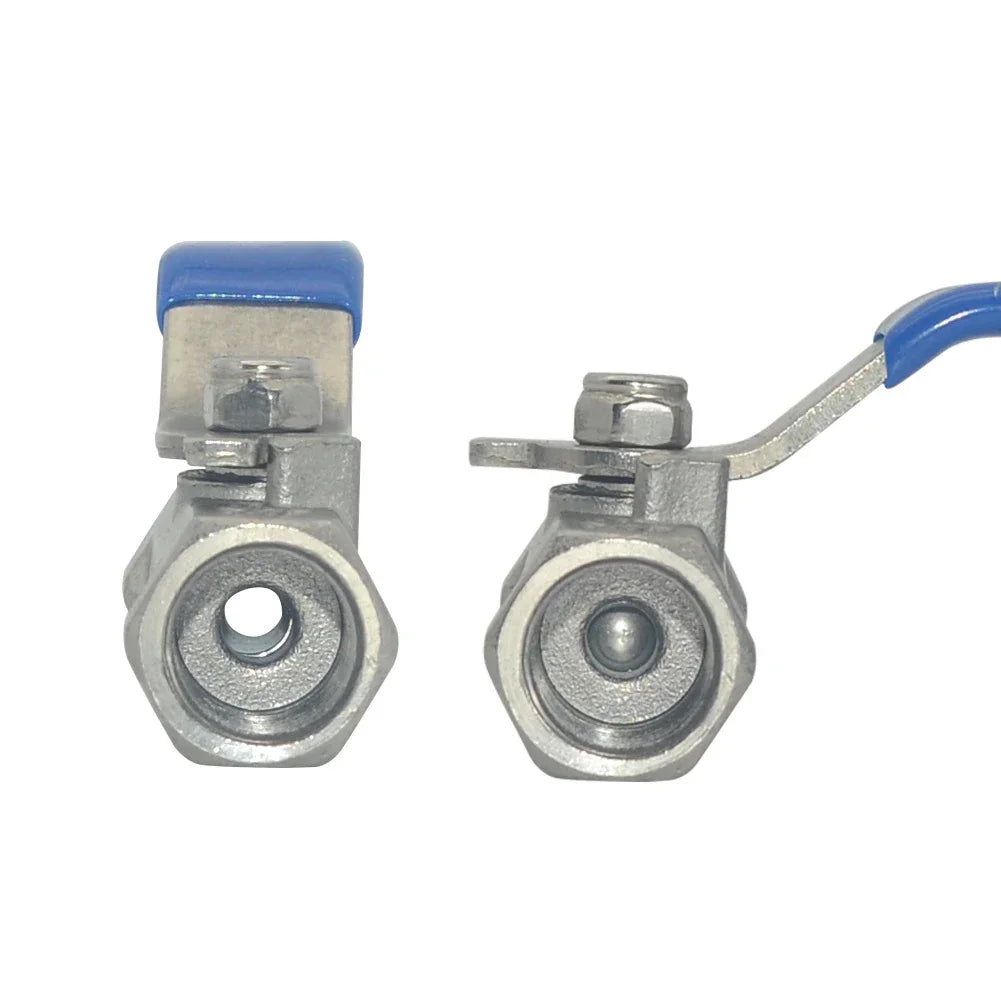 1/4" 3/8" 3/4" 1" 1-1/4"1-1/2" 2” BSPT Stainless Steel SS304 Pipe Ball Valve Female Threaded Sanitary ON-OFF Ball Valve Straight Quake