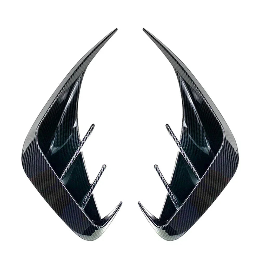 For BMW 3 Series G20 320i 330i 2019-2022 Car Sticker Rear Bumper Spoiler Side Canard Splitter Styling Carbon Fiber Gloss Black Quake Carbon