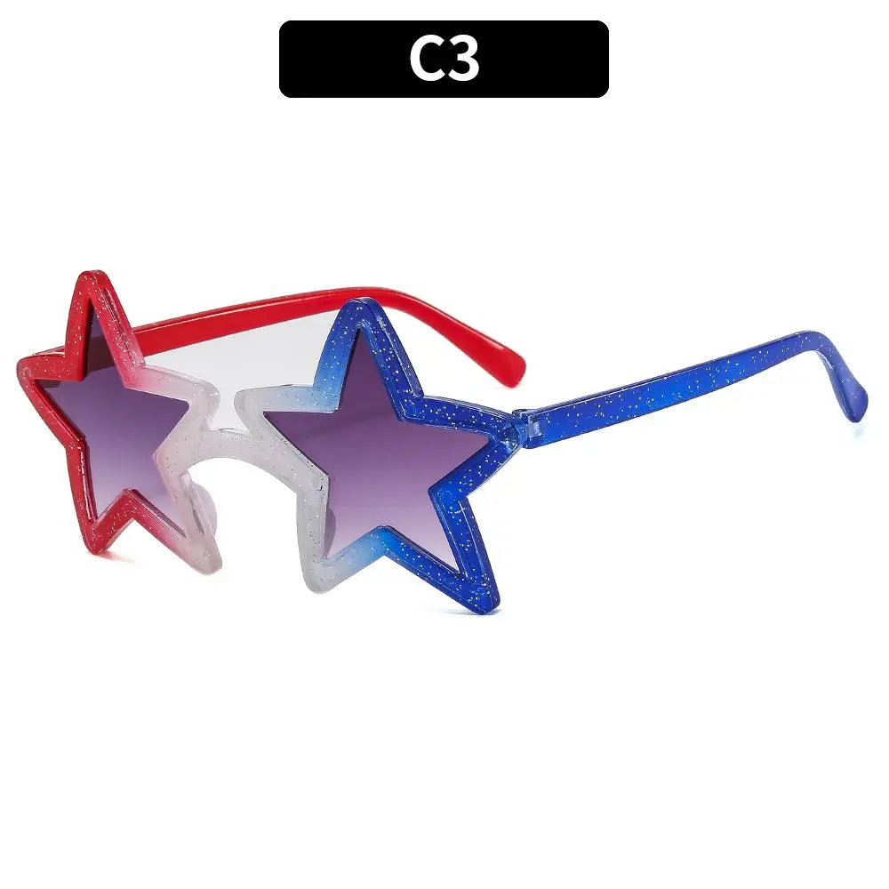 Fashion Unique Pentagram Sunglasses Christmas Party Star Shape Sun Glasses for Women Men Shining Shades Xmas Festival Eyewear Quake C3