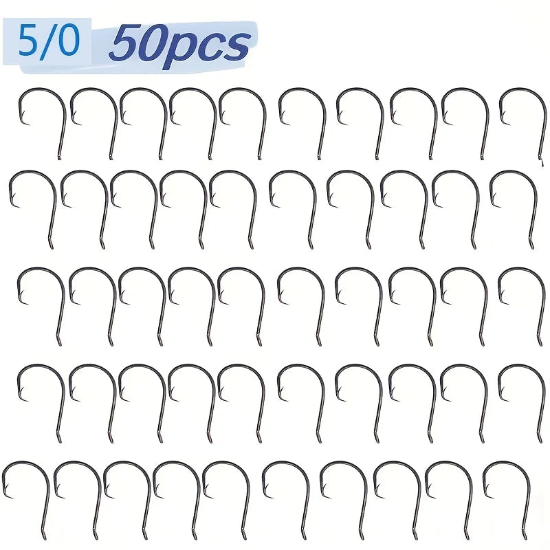 50pcs Circle Hooks Fishing Equipment Octopus Hooks Saltwater 1#-10/0 Quake 5gang0hao50pcs