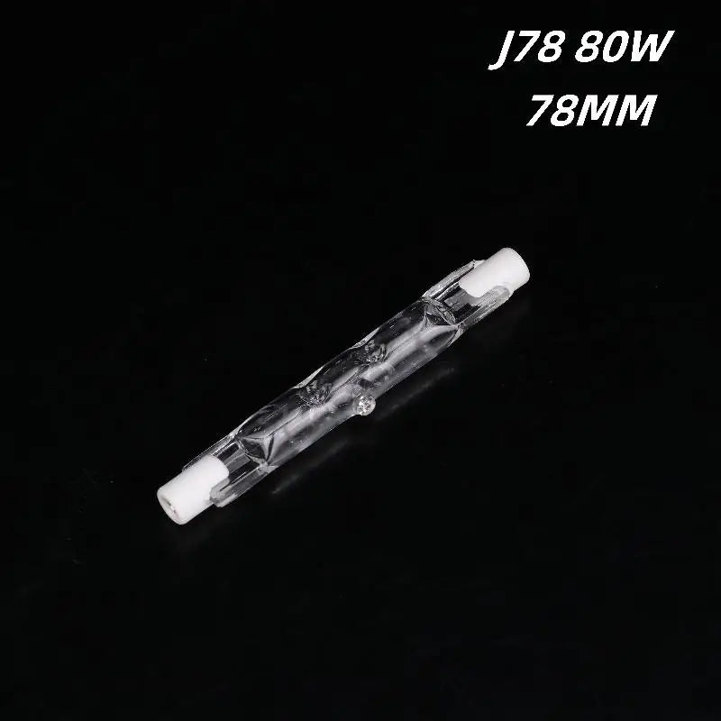 1Pcs J Type Halogen Light Bulb 360° Beam Angle R7S Halogen Linear Light Bulb For Ceiling Cabinet And Desk Construction Lights Quake J78 80W