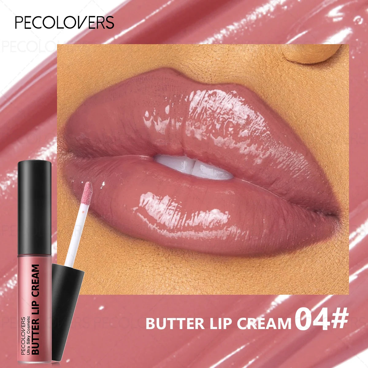 1PC Buttery Short Lip Gloss, Moisturizing Lipstick, High Color Rendering, Suitable for Various Makeup Looks, Lip Cosmetics Quake 04