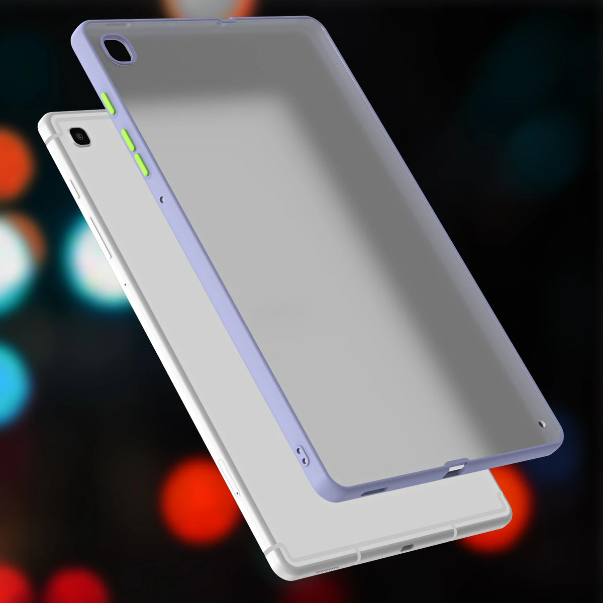 For Samsung Galaxy Tab TAB A8 Shockproof Protective Case - 10.5-inch Transparent Tablet Cover - Suitable for SM-X200/X205 Quake Purple Galaxy Tab A8