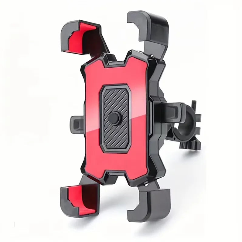 Bicycle Phone Holder Bike Accessories Motorcycle Adjustable Stand 360° Rotatable GPS Clip Cycling Mtb Accesories Bikes Sports Quake red