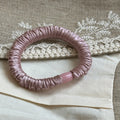New Silk Hair Scrunchies Korean High Quality Hairbands Women Girls Sweet Pure Color Elastic Rubber Bands Hair Ropes Accessories Quake Pink