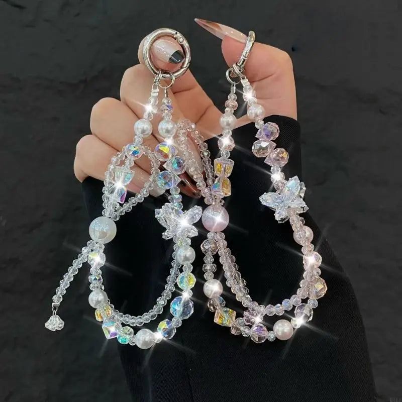 Women Girls Cellphone Pendant Hanging Cord Beaded Telephone Strap Jewelry Chain K1KF Quake