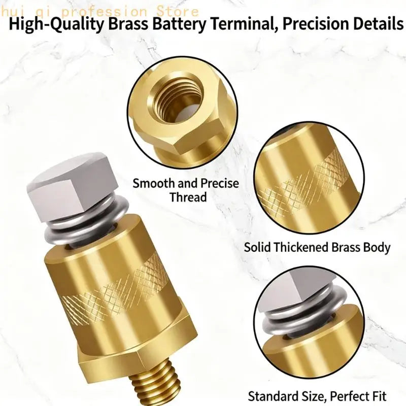 Copper Battery Terminal Set with Bolts and Washers for Service H8WE Quake