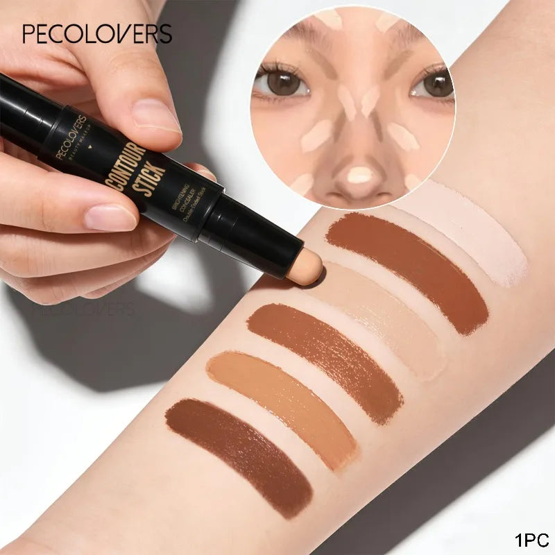 1PC Double-ended Contour Stick, Two-in-one Highlighter, Facial Contour, Three-dimensional Face Shape, Facial Cosmetics Quake