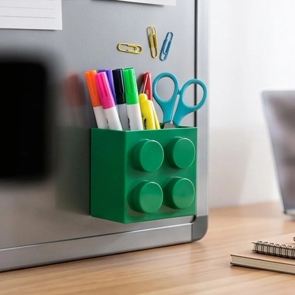 Building Blocks Magnetic Storage Holders Refrigerator Organizer Building Block Wall Mounted Racks Home Kitchen Creative Decor Quake