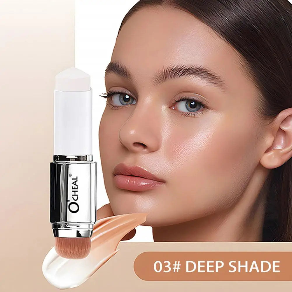 Temperature Changing Foundation Stick Double-ended Eraser Foundation Stick Contour Concealer Highlight Powder Foundation Liquid Quake DEEP SHAOE