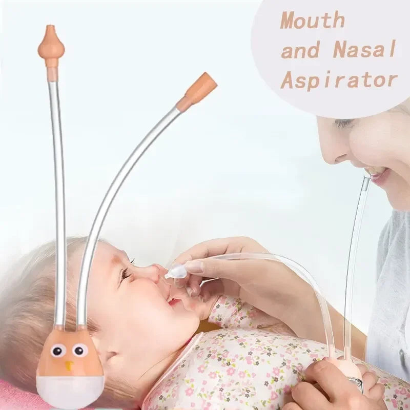 Cleaner for Infant Anti Reflux Baby Nasal Aspirator Mouth Suction Type Silicone Booger Suction PipeNasal Absorption Quake