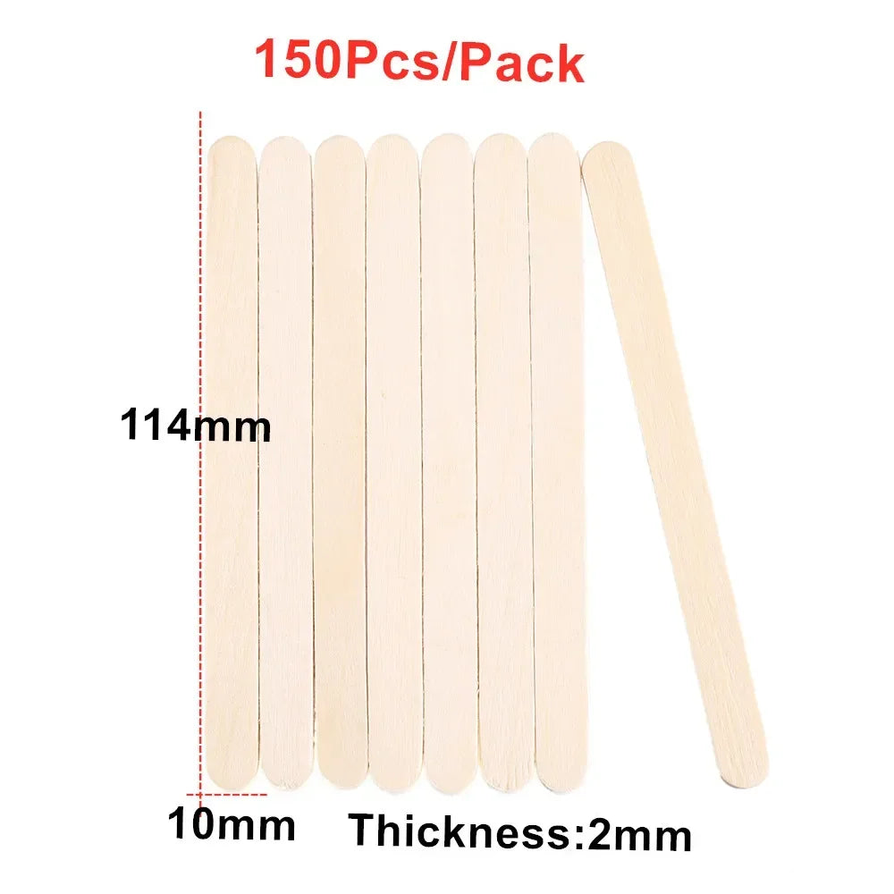 Resin Cream Stick 50/100/150Pcs Tool Epoxy Stirring Stick Popsicle Ice Handmade DIY Resin Mold Wood Ice Pop Sticks Making Tools Quake 114MM 150Pcs