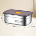New Stainless Steel Camping Lunch Box Sealed Large Capacity Bento Box Leak-proof Refrigerator Freezer Storage Box Camp Supplies Quake 1500ml