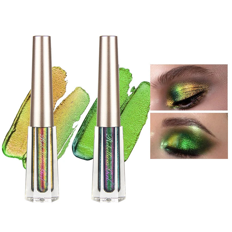 Chameleon EyeshadowsDiamond Glitter Liquid Eyeshadow StickHighly Pigmented Metallic Shimmering Long Lasting Shine All Makeup Quake 13