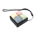 New 2/3/4 Keys Finger Keyboard Keycap Key Button Decompression Toy Stress Relief Pass The Time Clicker Toy Adult Quake Square-Black