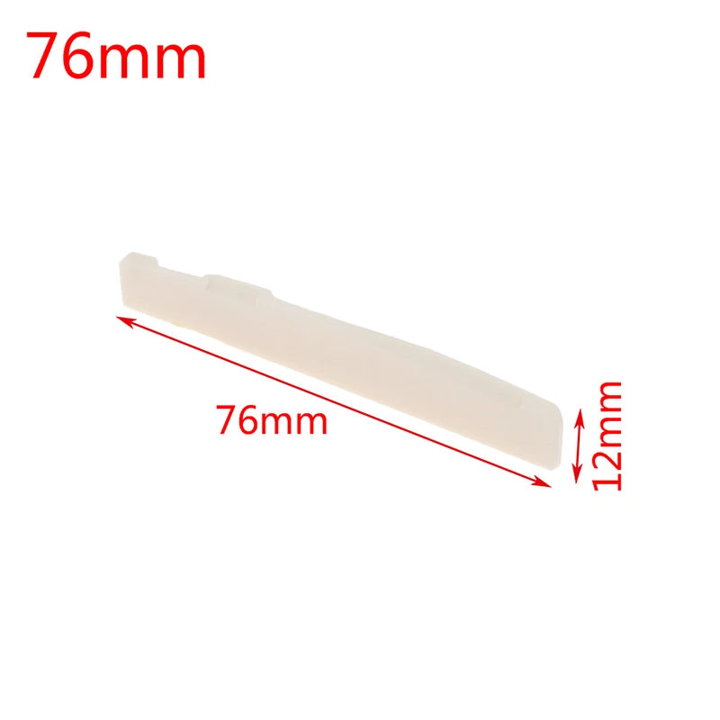 1Pcs Real Bone Bridge For Folk Acoustic Guitar 72MM/74MM/76MM/80MM * 12MM Quake 76MM