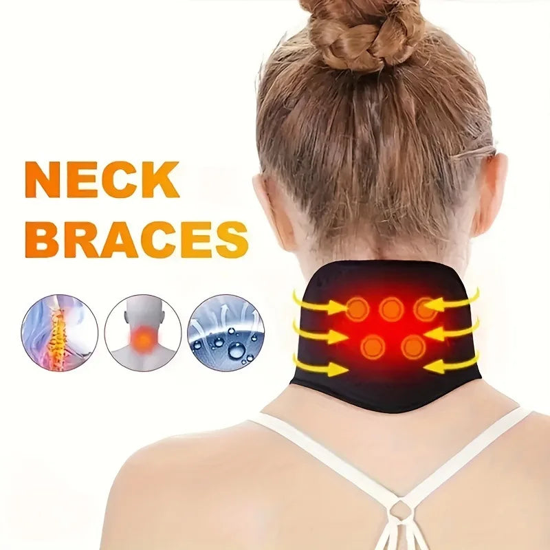 Self-heating neck brace equipped with magnetic neck massage function, providing relaxation without additional equipment Quake