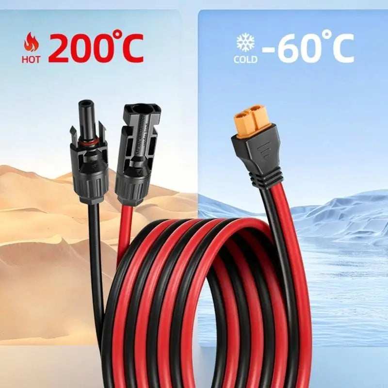 IP67 Waterproof 60 Female to Solar Connectors Power Cable for Portability Power Station Setups, Direct Plug-In Connectors K1KF Quake