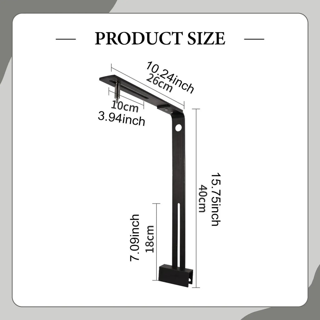 Height Adjustable Fish Tank Light Rack Sleek Aluminum Aquarium Lighting Holder for Planted and Reef Tanks Quake