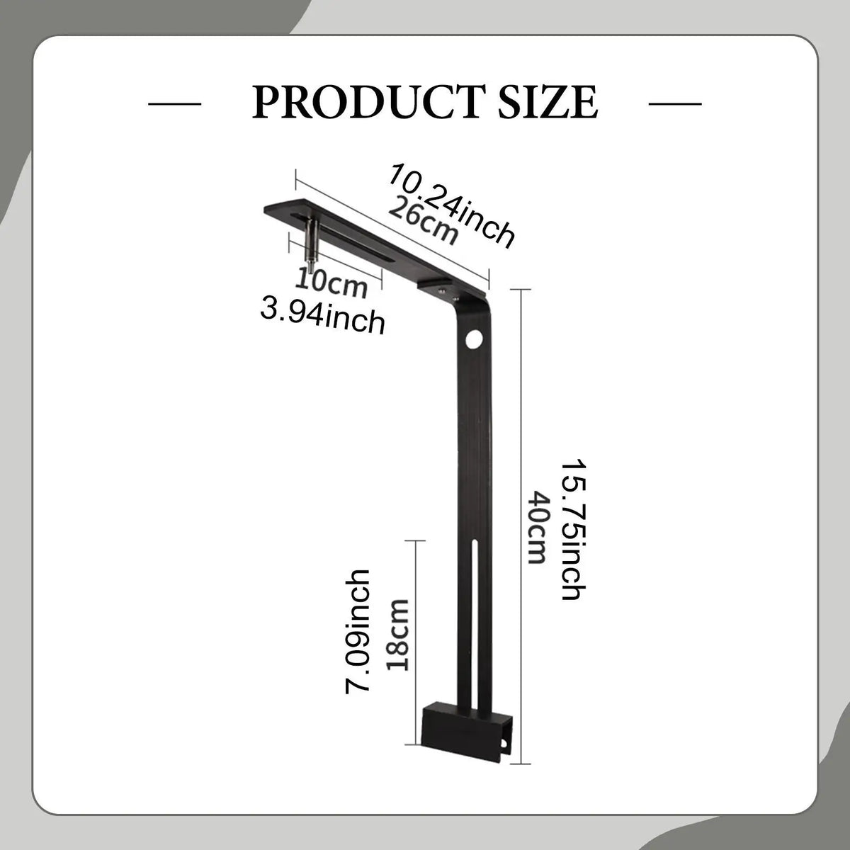 Height Adjustable Fish Tank Light Rack Sleek Aluminum Aquarium Lighting Holder for Planted and Reef Tanks Quake