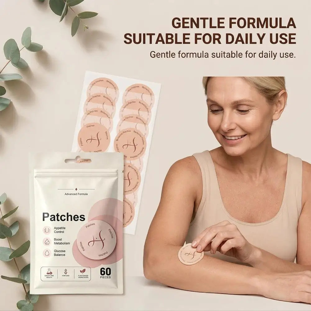 Berberine Patch Daily Wellness Support Breathable Gentle Adhesive Body Patch Long Wear Comfortable Skin Care Quake