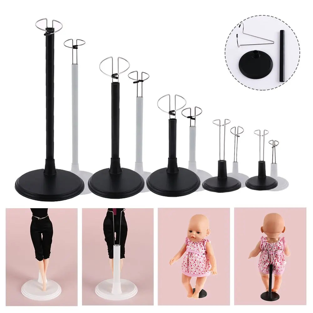 1 Pcs Doll Bracket White Black Doll Dummy Puppet Adjustable Stand Holder Support Toy Store Display Dollhouse Accessories Quake