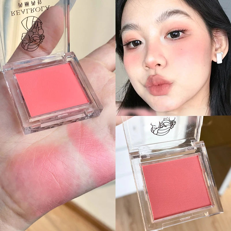 Matte Green, Monochrome, Christmas Brightening Eyeshadow Tray for Long-Lasting, Delicate Makeup, as a Blush, for All Skin Tones Quake red orange
