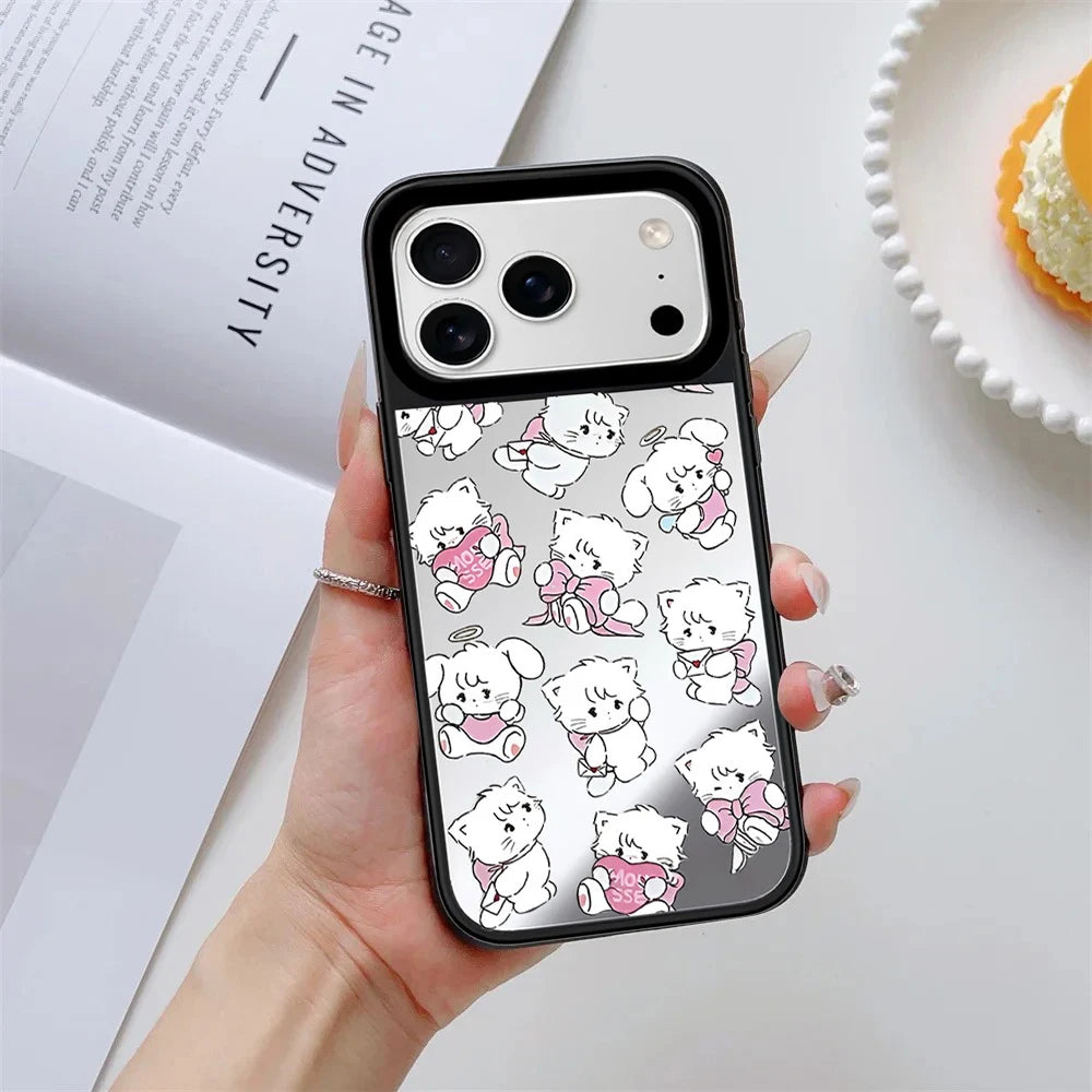 6090492 Mirror Surface Magnetic Phone Case Cover for IPhone 13 14 15 16 17 18 Pro Max Case Multicolor Quake