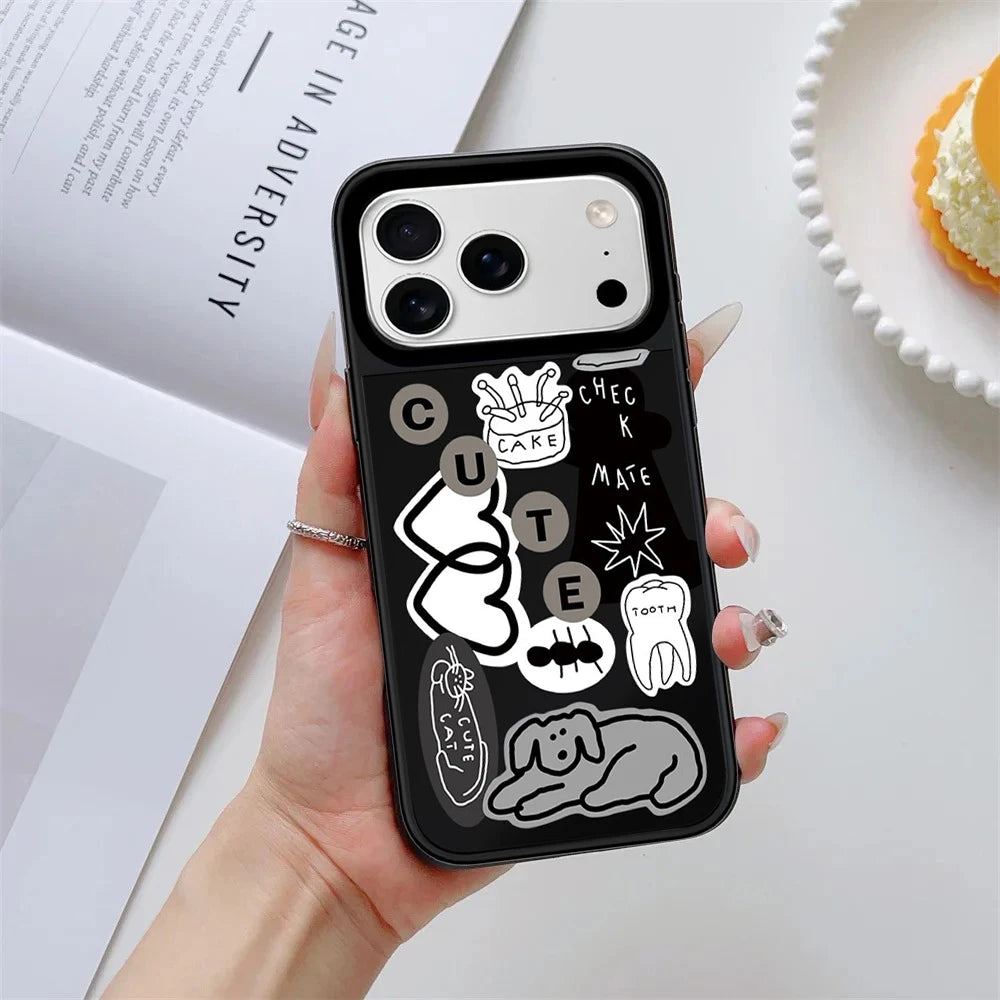 6090494 Mirror Surface Magnetic Phone Case Cover for IPhone 12 13 14 15 16 17 18 Pro Max Case Quake