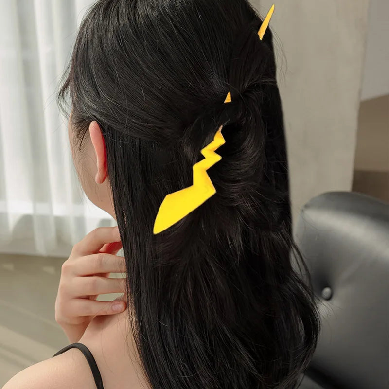 Creative Funny Lightning Hair Stick Simple Girlish Lightning Hairpin Back Head Hair Accessories Cute Coiled Hair Styling Tools Quake