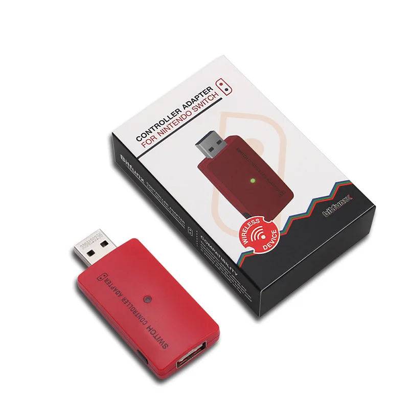 Switch/PS3/PC gaming console wired wireless Bluetooth controller adapter Quake Red