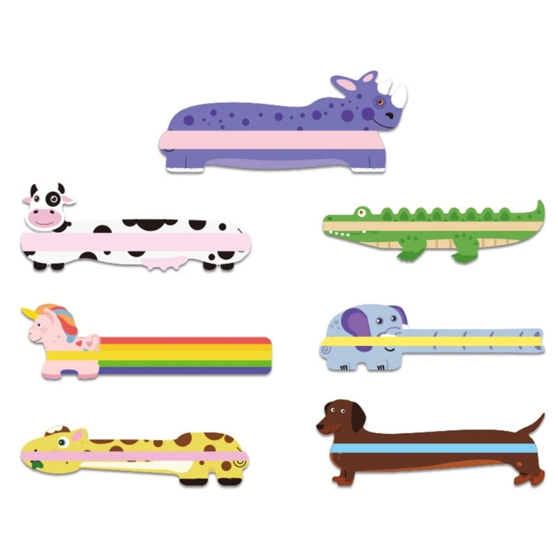 1 Pack Strips for Kids Dyslexia Tools Reading Ruler Bookmarks K1KF Quake Animal models 7 colo