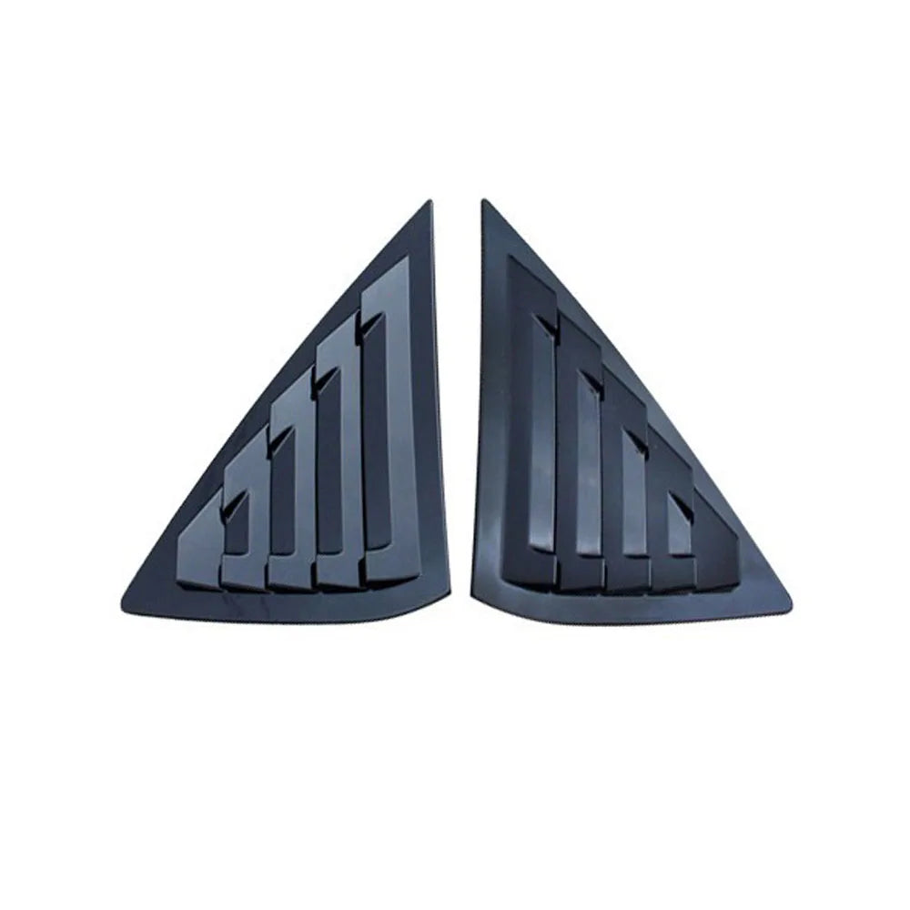 For Nissan Sentra Sedan 2013-2019 Car Rear Louver Window Side Shutter Cover Trim Sticker Vent Scoop ABS Carbon Fiber Black Auto Quake Gloss Black