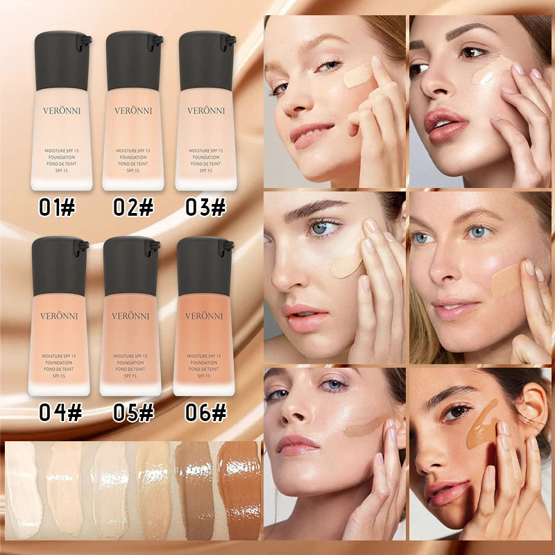 Matte Liquid Foundation Oil Control Concealer BB Cream Waterproof Lasting Full Coverage Natural Face Base Professional Makeup Quake
