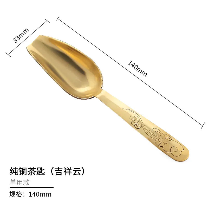 Tea spoon tea shovel small brass tea set accessories tea spoon single tea spoon tea set tea spoon tea spoon Quake C