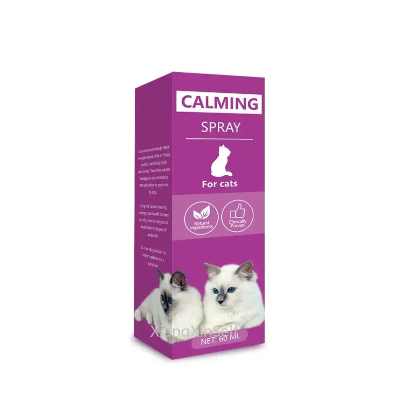 60ml calming spray Feline anti stress pheromone emotional soothing spray Health Cleaning Supplies for Cats Quake 1pc