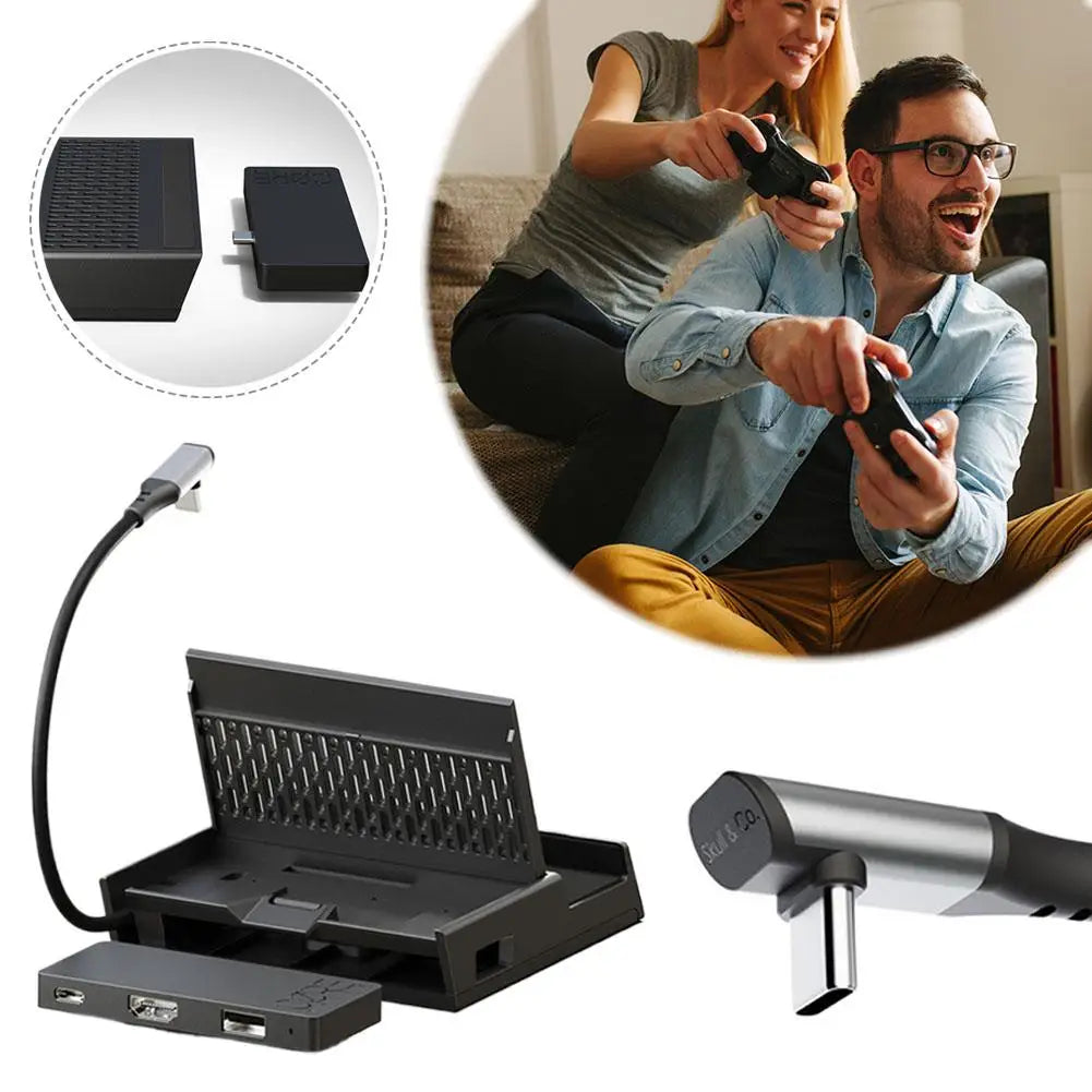 Modular Dock for Steam Deck OLED ROG Ally X XBOX Portable Base USB C Hub with 2.5mm Case Compatible Connector Extension Dock Quake