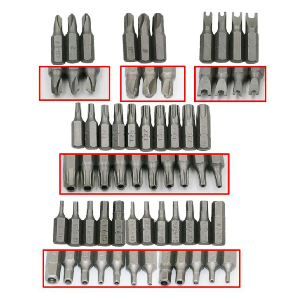 33Pcs Security Bit Steel with Extension Bit Holder, Tri Wings Torq Screwdriver Quake Default Title
