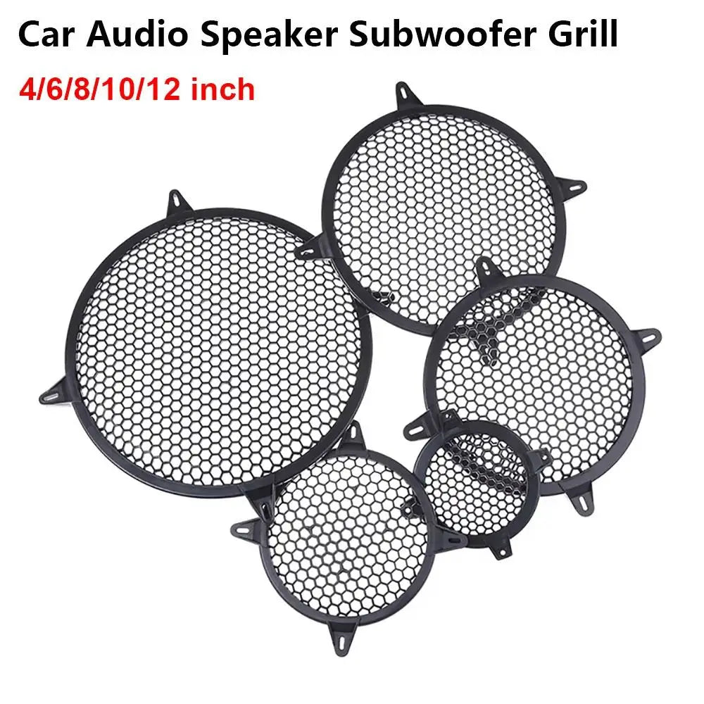 1Pcs New 4/6/8/10/12 inch Subwoofer Grill Round Replacement Mesh Net Plastic Speaker Grille Mesh Cover Speaker Accessories Quake