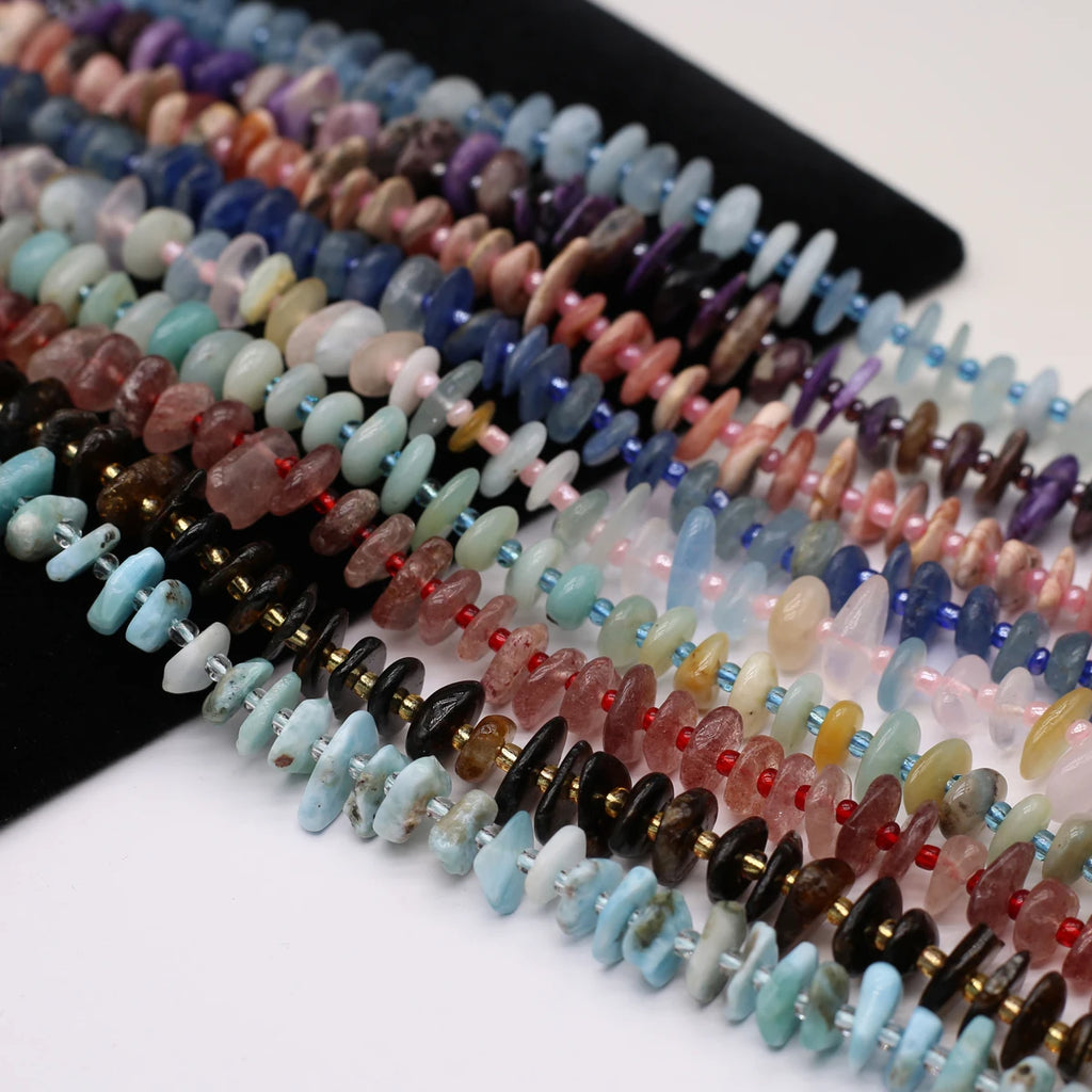 Natural Stone Oval Beads High Quality Fine Jewelry Premium for Jewelry Making DIY Necklace Accessory Quake