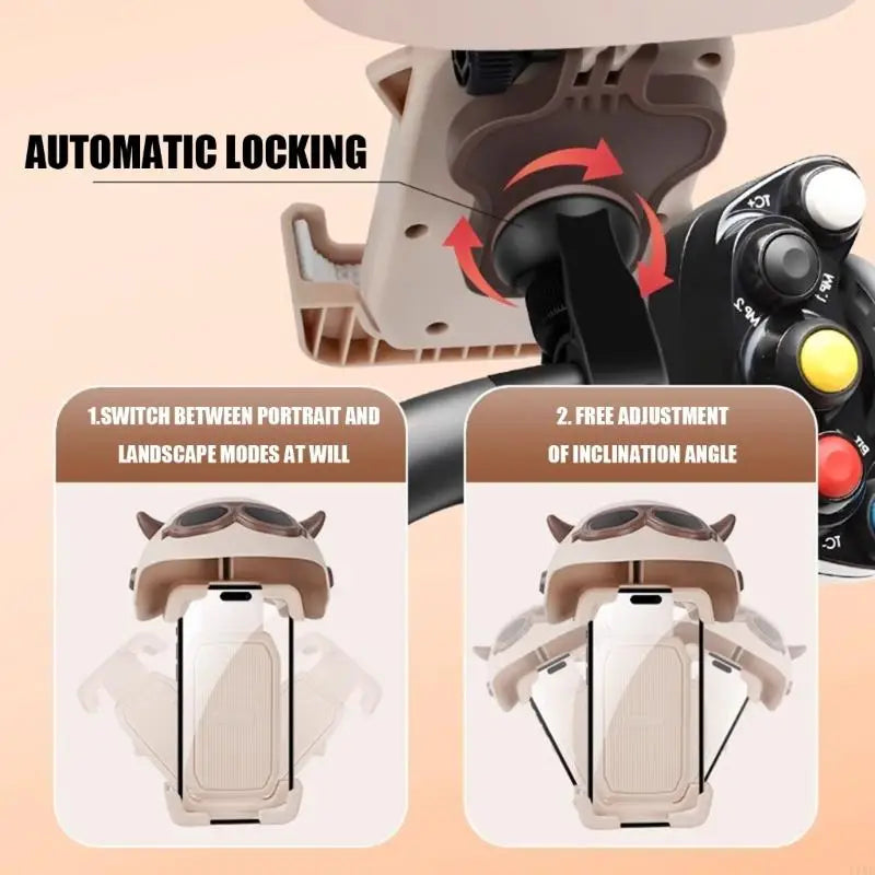 Universal Motorcycle Phone Mount with Sun & Rain Cover for 4.7 to 7.2 Inch Smartphones Bike Handlebars Mirror K1KF Quake