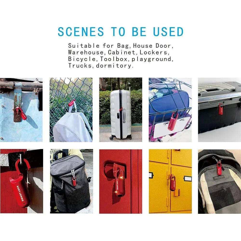 Mini Fingerprint Padlock USB Keyless Luggage Lock Electronic Lock Smart Biometric Fingerprint Door Lock Quick Unlock For Travel Quake