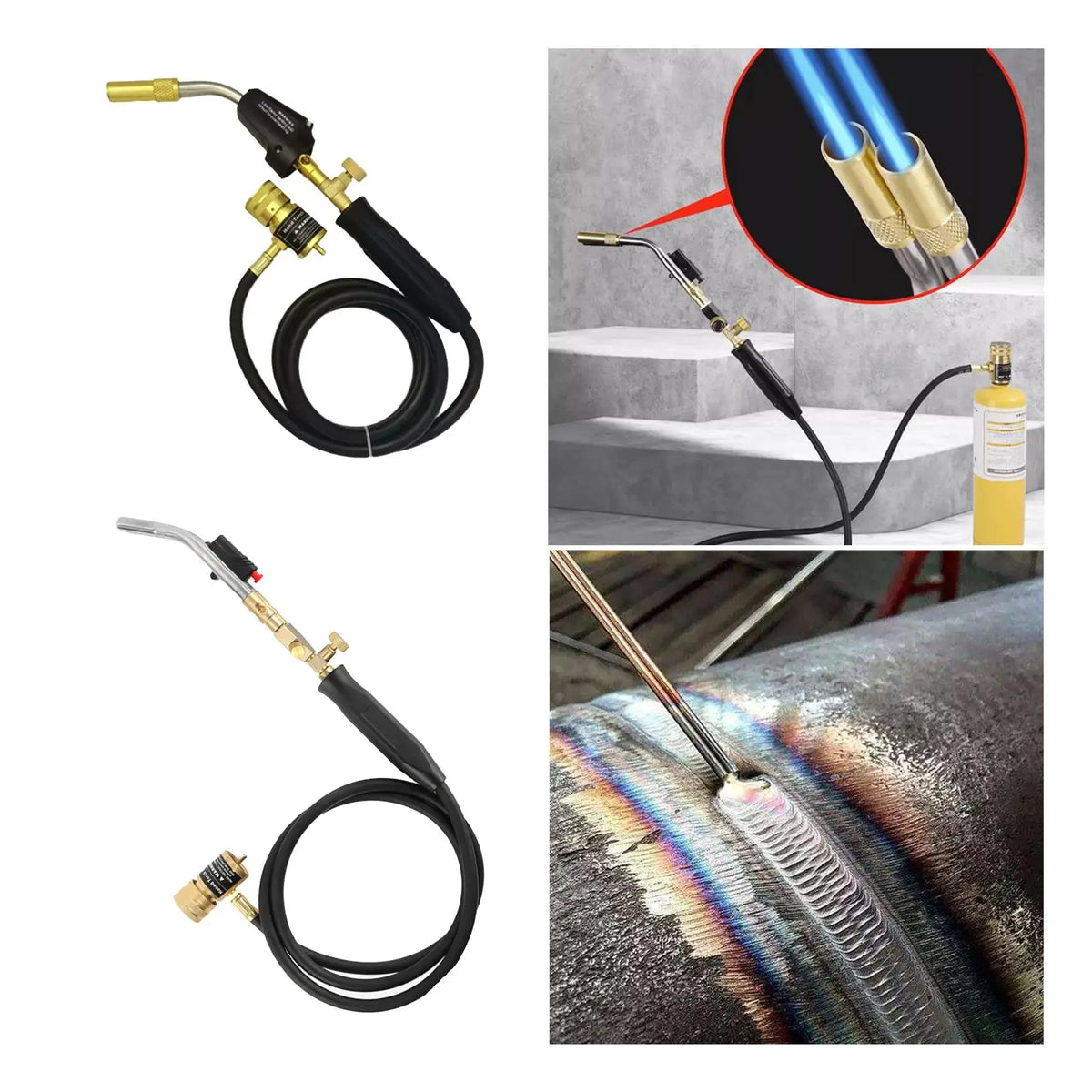 Propane Torch BBQ Torch Mapp Gas Torch Soldering 5ft Hose Weld Plumbing Barbecue Quake