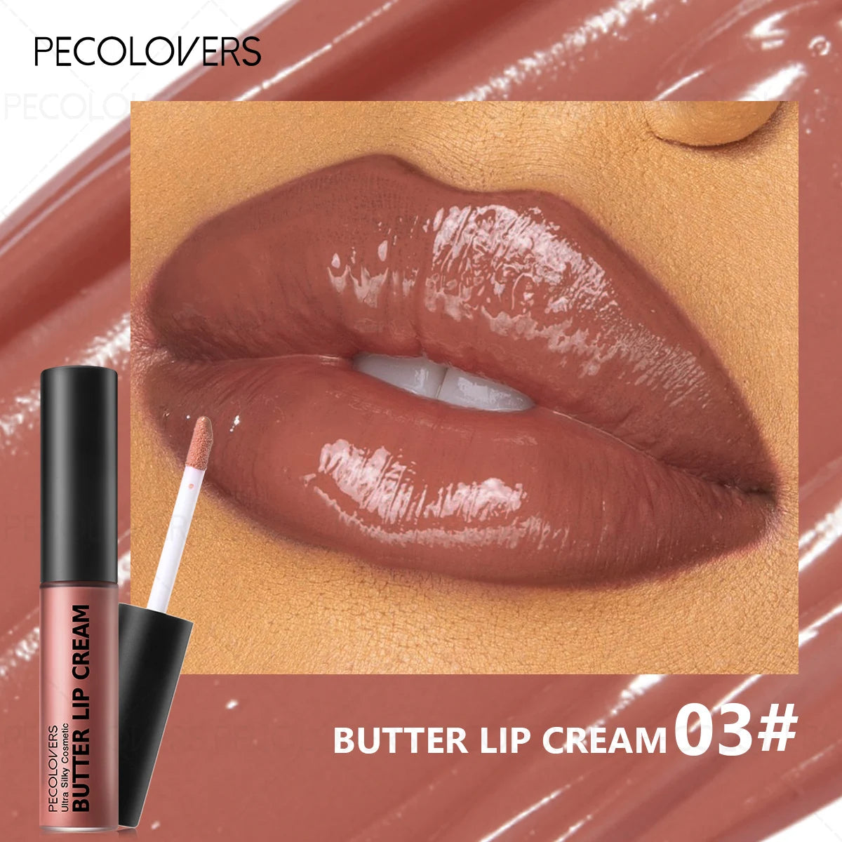 1PC Buttery Short Lip Gloss, Moisturizing Lipstick, High Color Rendering, Suitable for Various Makeup Looks, Lip Cosmetics Quake 03