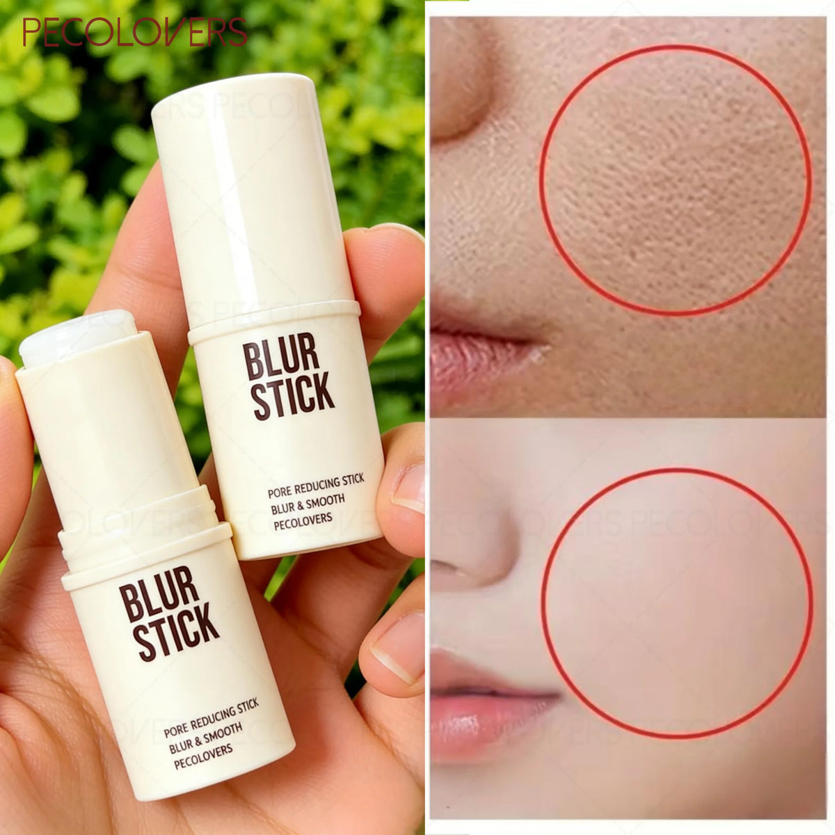 Portable Pore Minimizer Stick, Hydrating for Dry Skin, Instant Invisibility Flawless Base Makeup, No-Makeup Look, for All Types Quake