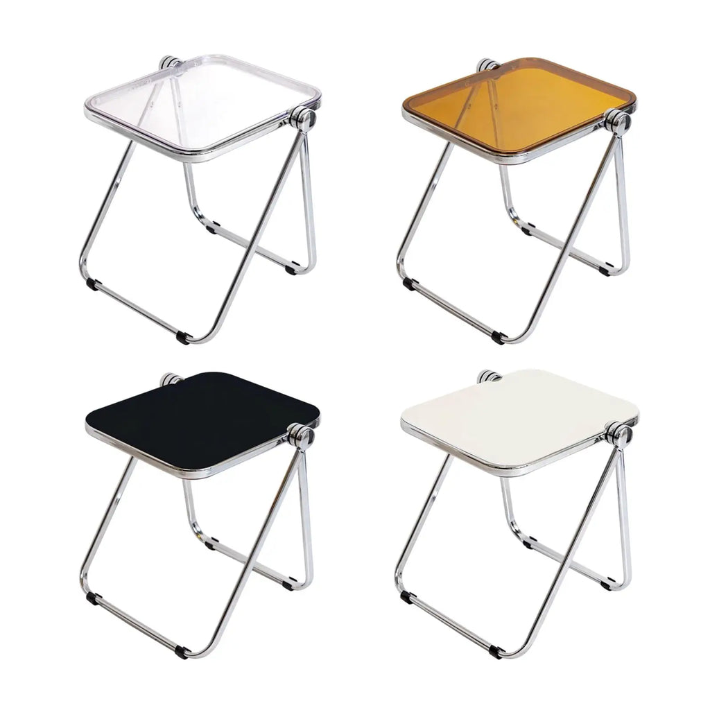 Folding Tray Table Dinner Tray Table Practical Sturdy Non Slip Multipurpose Acrylic Small Space Tiny Desk for Dorm Apartment Quake