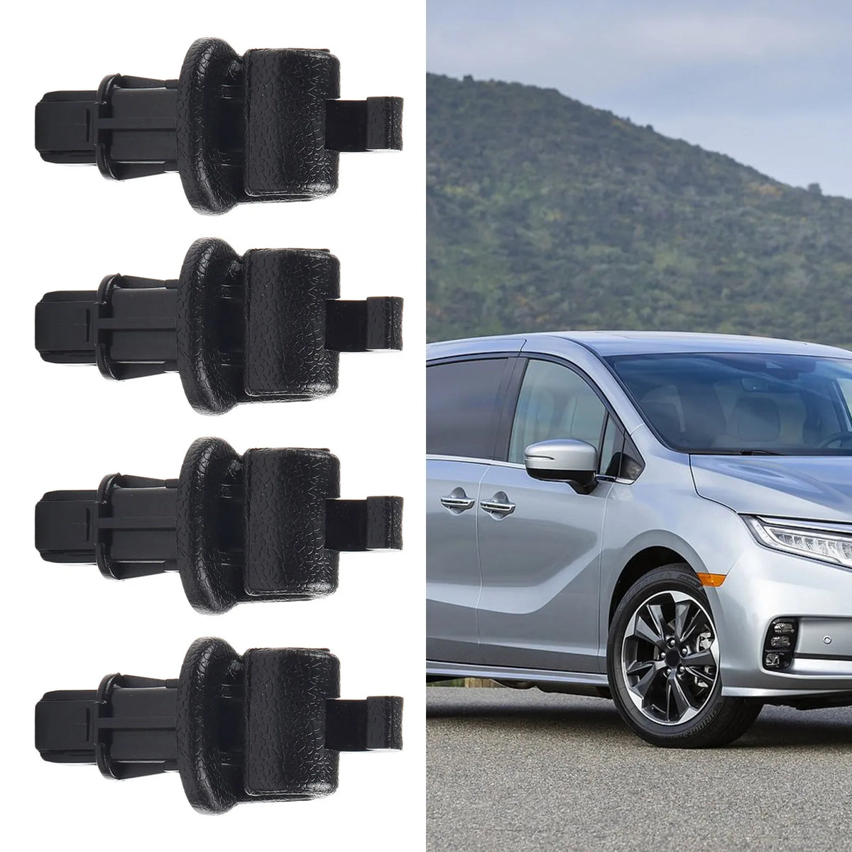 Black Sun Shade Hook Clip Kit for Honda Odyssey 20052010 Sliding Door Perfect Replacement for Rear Sliding Door Quake