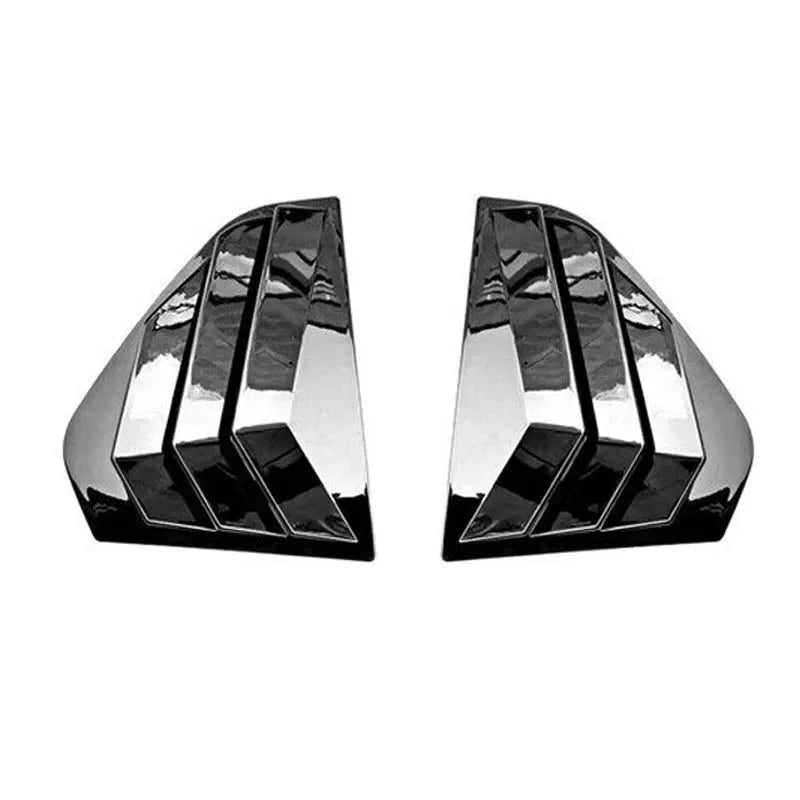 For VW Golf MK8 2020-2023 Car Rear Louver Window Quarter Side Shutter Cover Trim Sticker Vent Scoop ABS Carbon Fiber Black Auto Quake Gloss Black